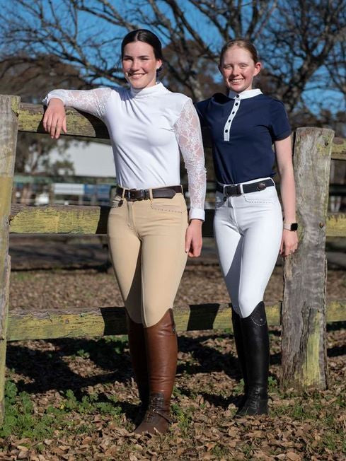 Breeches Peter Williams Cambridge White Ladies-Ascot Saddlery-The Equestrian