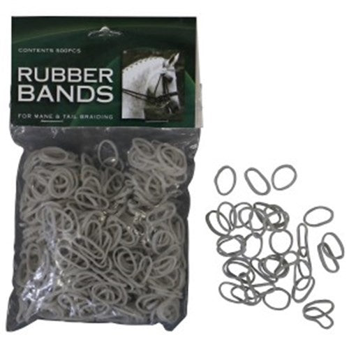 Plaiting Rubber Bands 500pcs Grey-Ascot Saddlery-The Equestrian