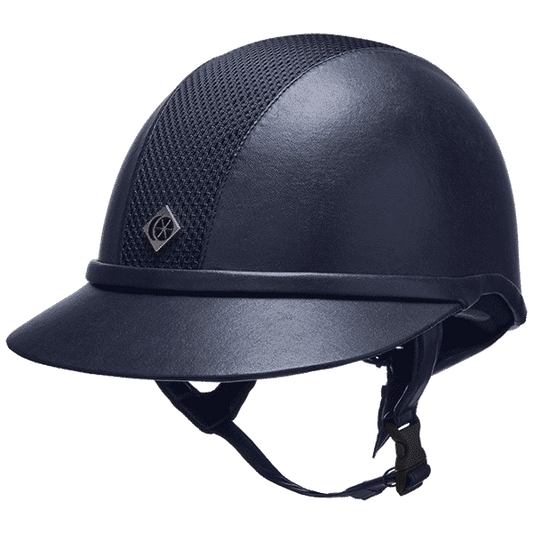 Charles Owen Leather Look SP8 Plus Helmet-Trailrace Equestrian Outfitters-The Equestrian