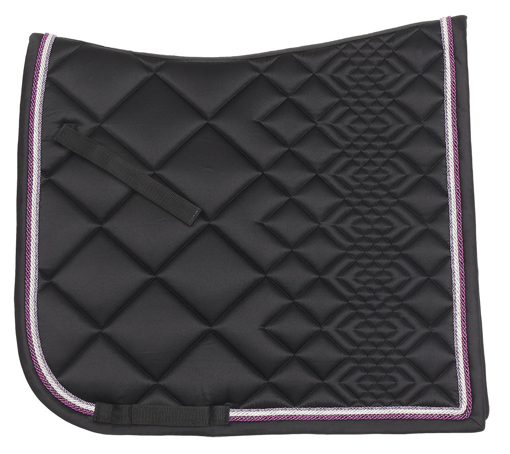 Saddlecloth Dressage Glitz Black & Purple-Ascot Saddlery-The Equestrian