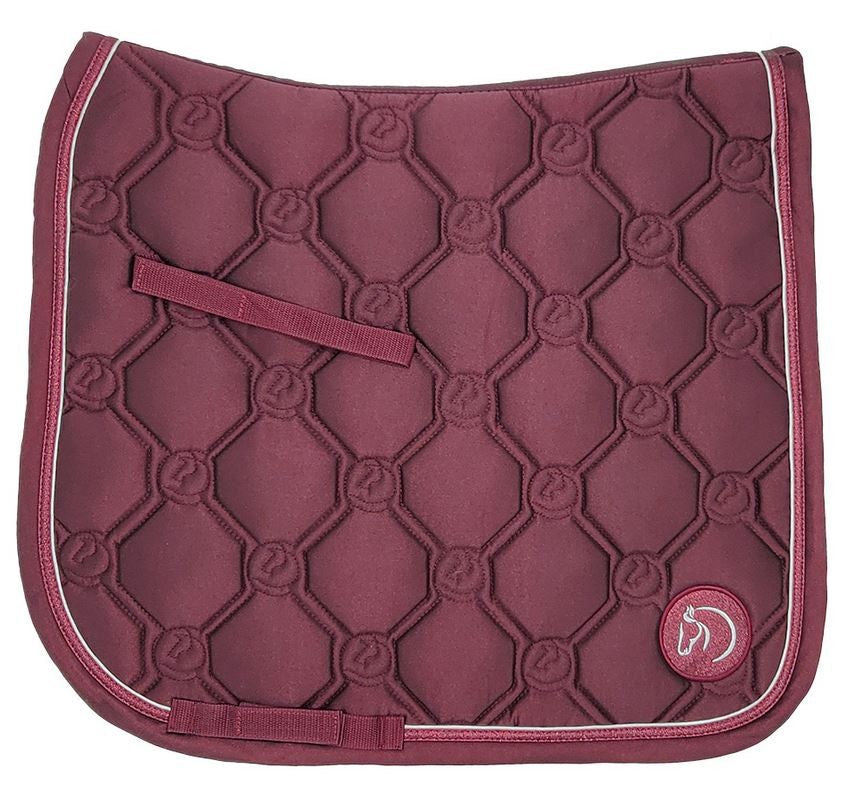 Saddlecloth Dressage Shimmer Burgundy-Ascot Saddlery-The Equestrian