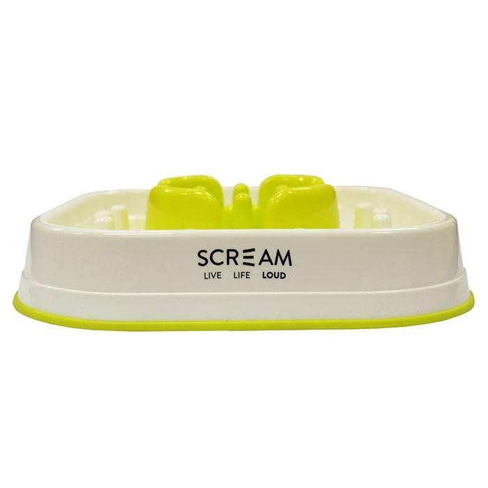 Bowl Scream Slow Feed Interactive 28cmx28cmx7cm Loud Green-Ascot Saddlery-The Equestrian