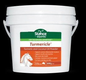 Stance Equitec Turmeric joint supplements for horses, 500g bucket.