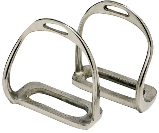 Stirrup Irons Bent Leg Safety Equisteel Stainless Steel-Ascot Saddlery-The Equestrian