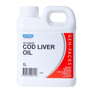 Cod Liver Oil Vetsense 1litre-Ascot Saddlery-The Equestrian