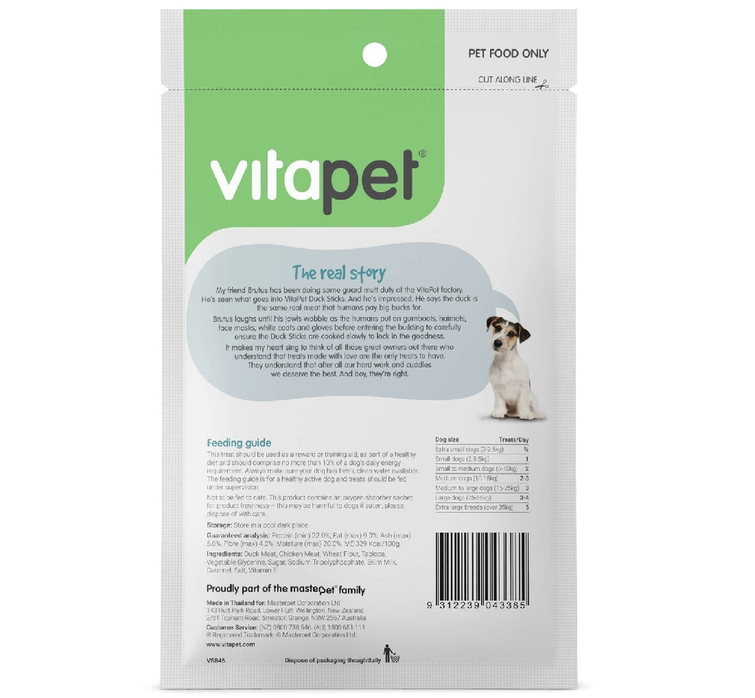 Vitapet Dog Treat Duck Sticks 80gm-Ascot Saddlery-The Equestrian