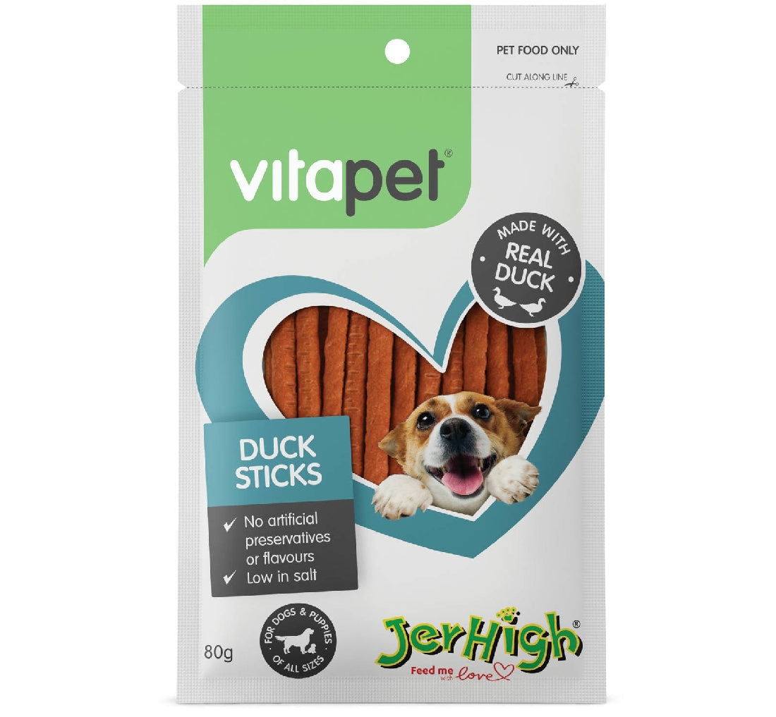 Vitapet Dog Treat Duck Sticks 80gm-Ascot Saddlery-The Equestrian