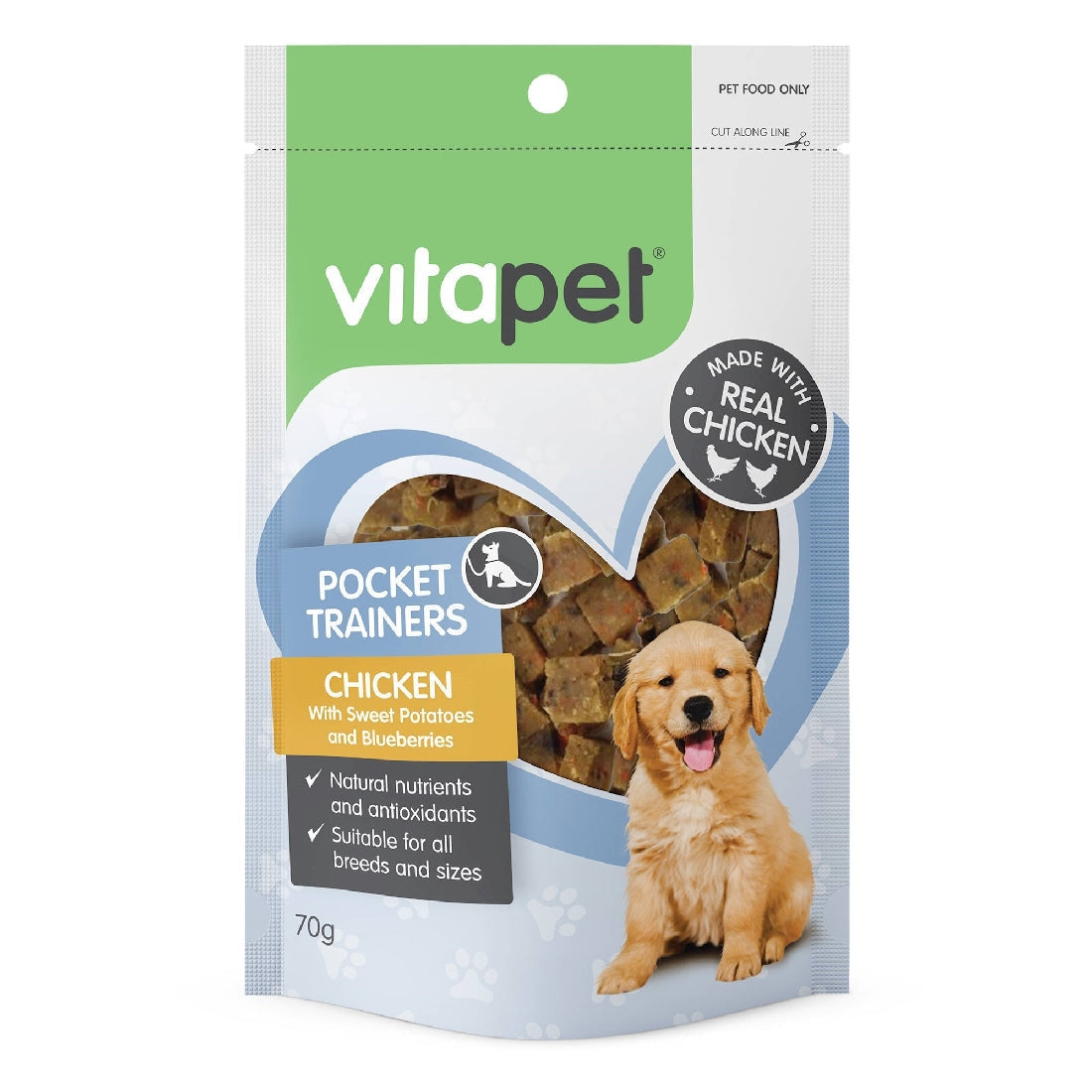 Vitapet Dog Treat Trainers Sweet Potato Chunks 70gm-Ascot Saddlery-The Equestrian