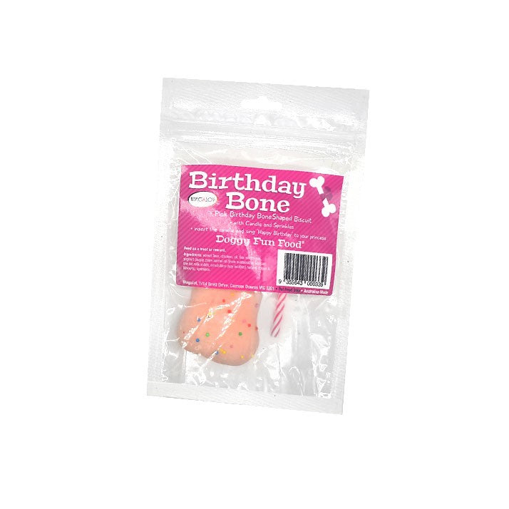 Wagalot Doggy Fun Food Birthday Bone Pink-Ascot Saddlery-The Equestrian