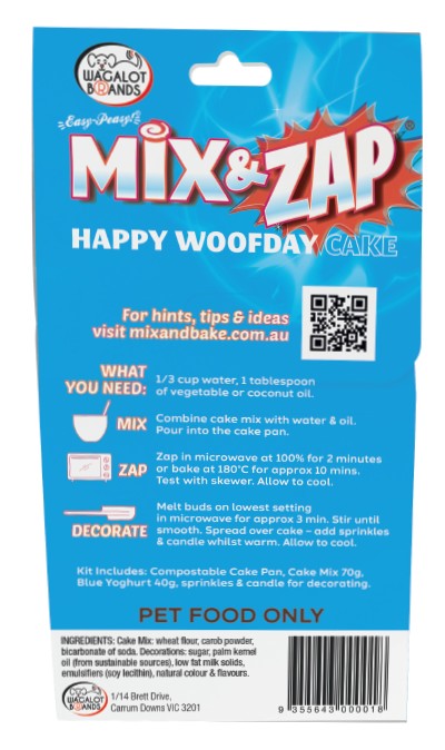 Wagalot Mix & Zap Happy Woofday Cake Kit Blue-Ascot Saddlery-The Equestrian