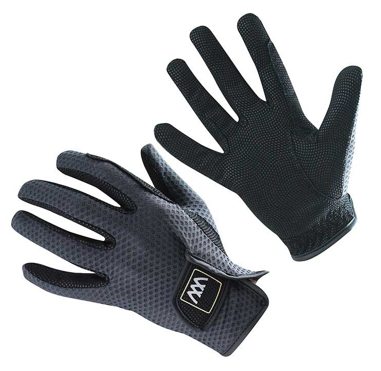 Gloves Woof Eventing Black-Ascot Saddlery-The Equestrian