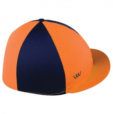 Hat Cover Woof Orange & Navy-Ascot Saddlery-The Equestrian