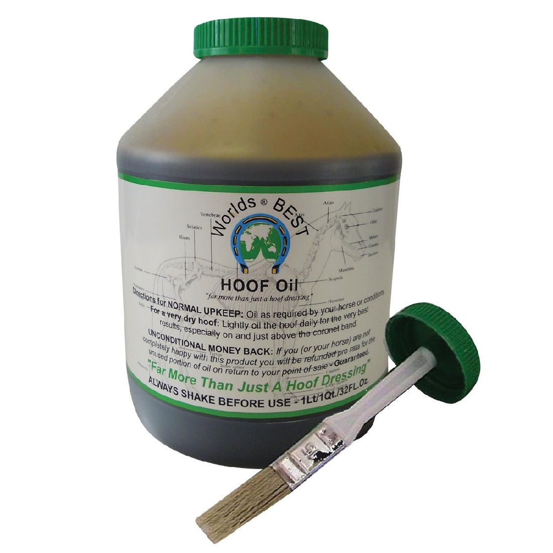 Hoof Oil Worlds Best 1litre-Ascot Saddlery-The Equestrian